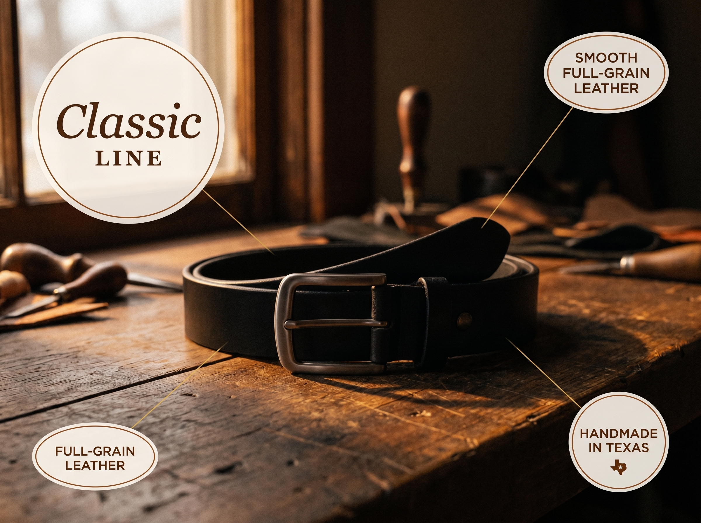Cole Leather Belts | The Concho