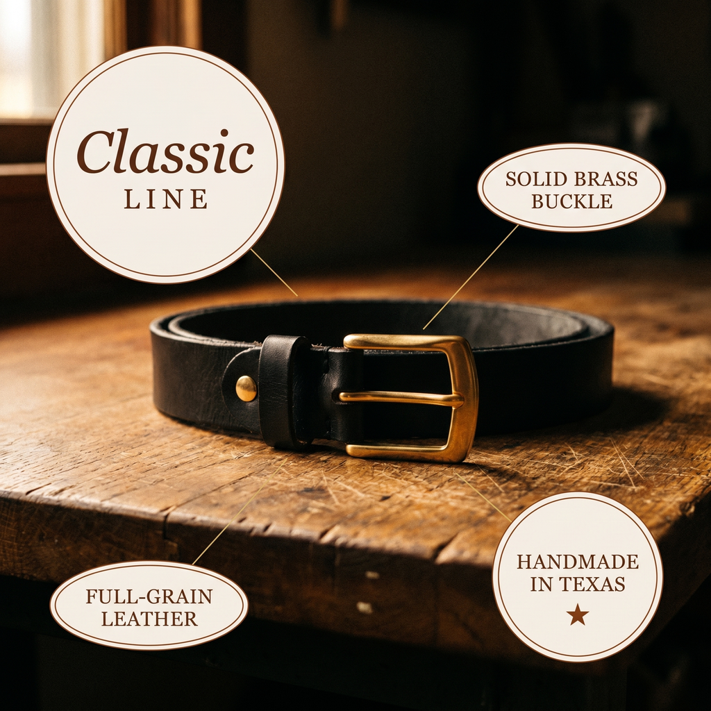 Cole Leather Belts | The Amarillo