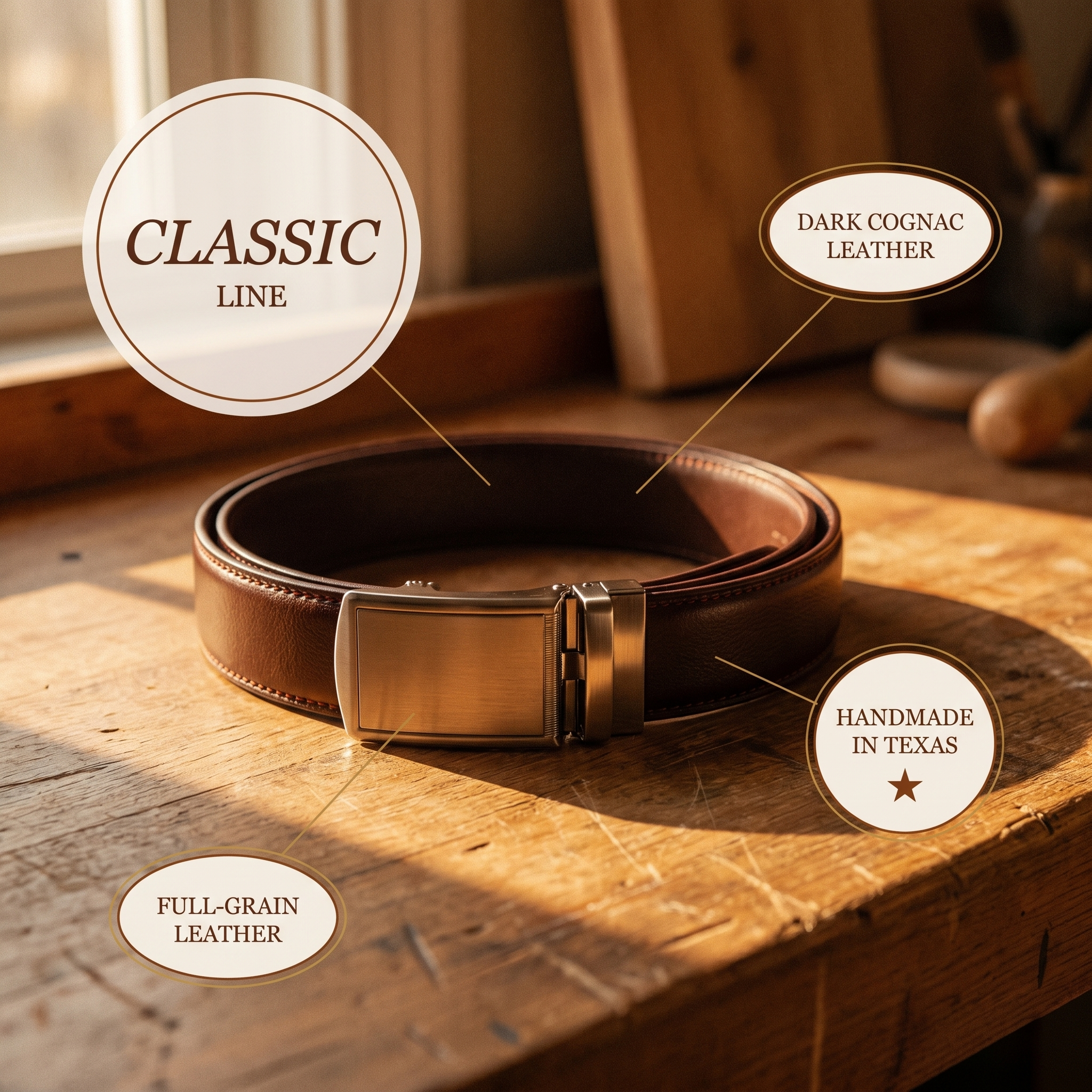 Cole Leather Belts | The Sabine
