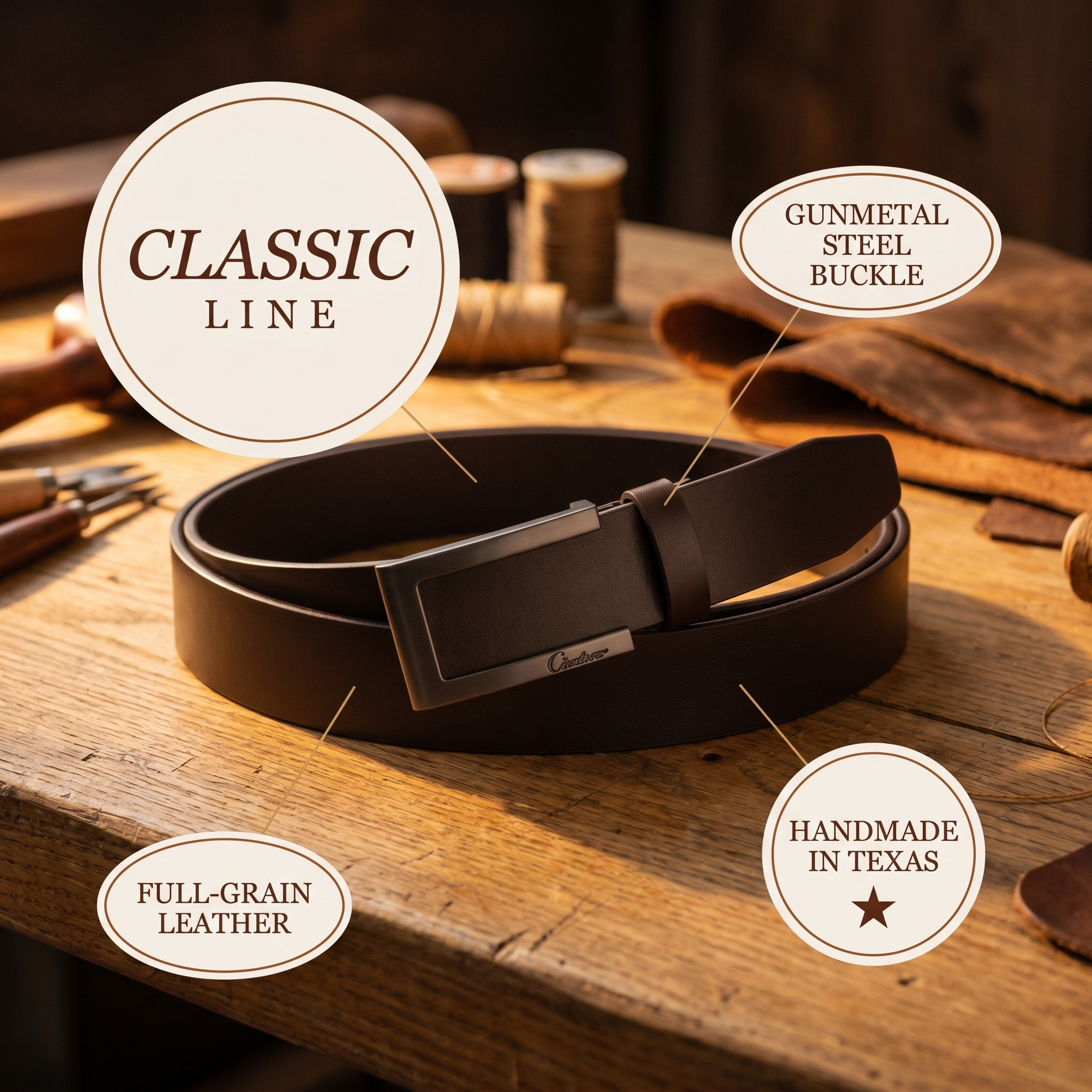 Cole Leather Belts | The Trinity