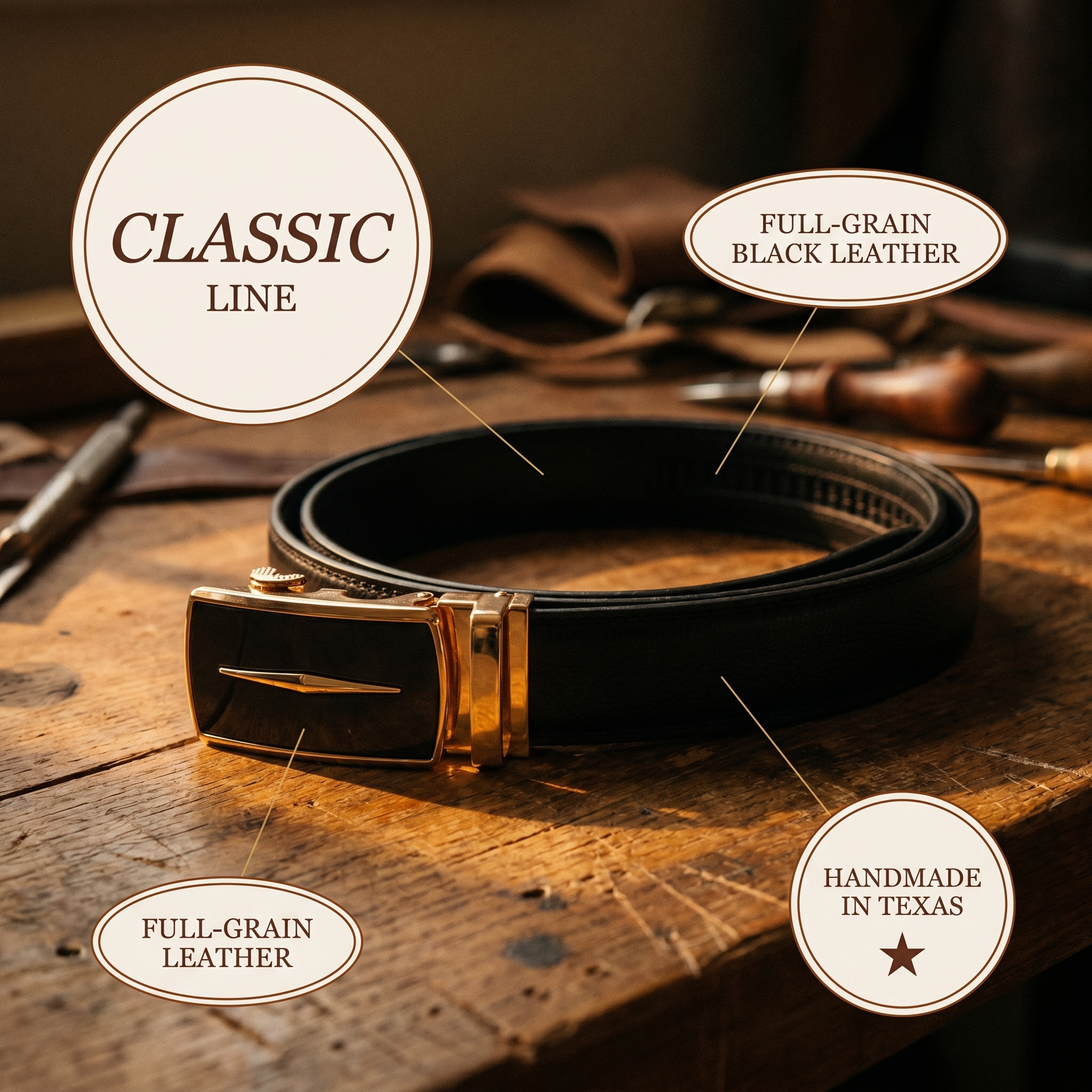 Cole Leather Belts | The Uvalde